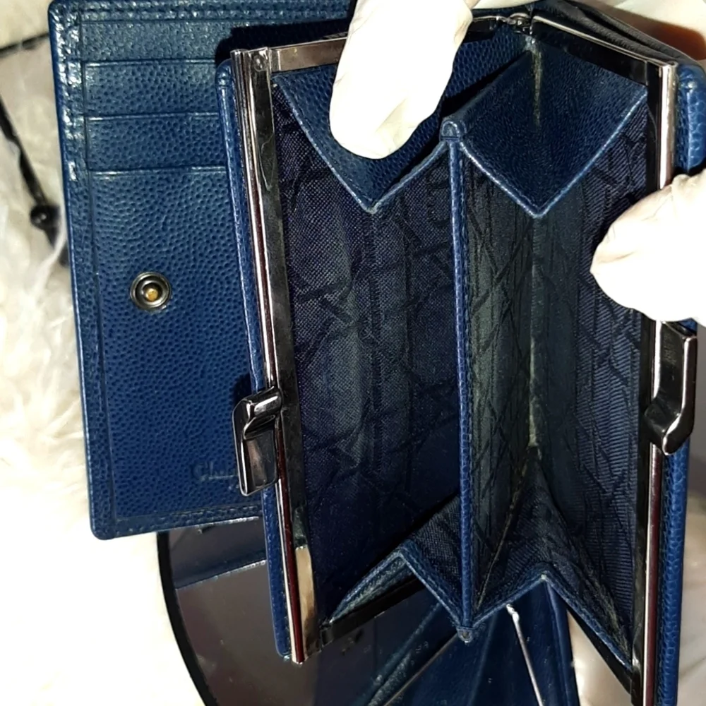 Dior Gamaguchi Logo Plate Purse in EUC